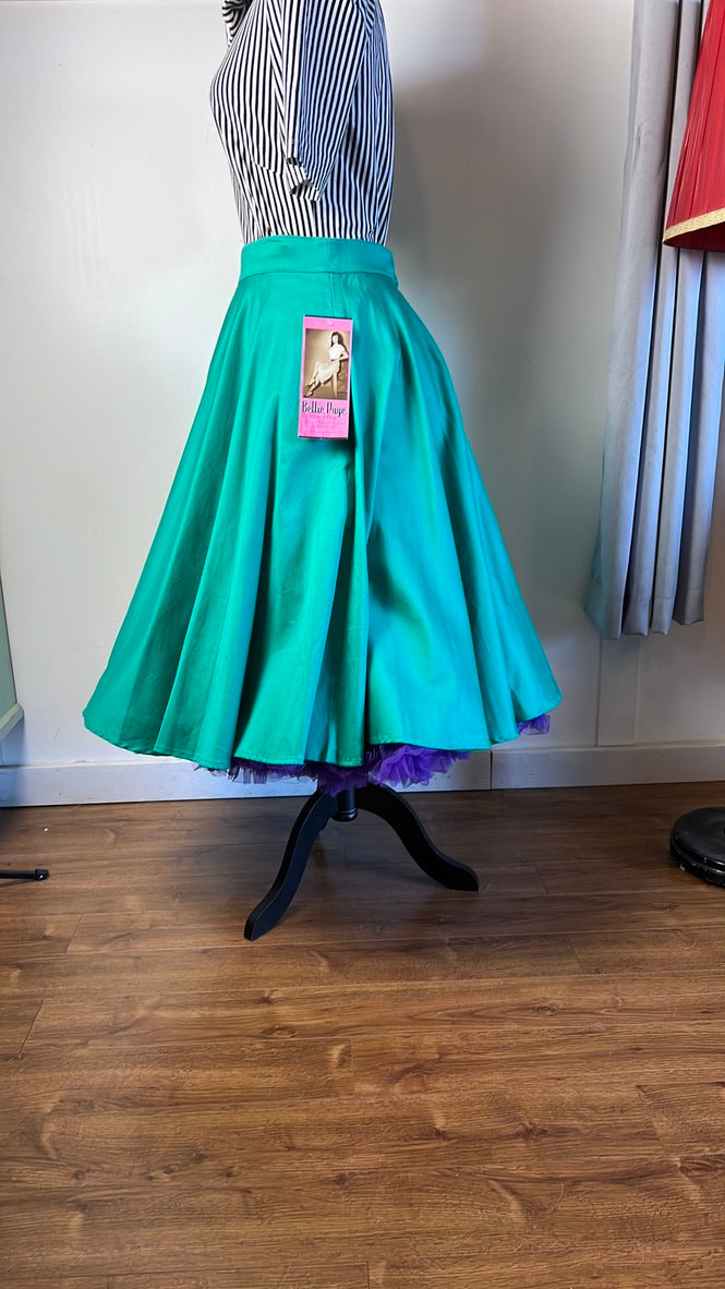 Bettie Page Teal Circle skirt