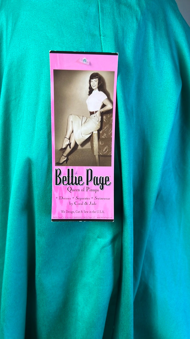 Bettie Page Teal Circle skirt Love Pinup Bettie Page Teal Circle skirt Love Pinup
