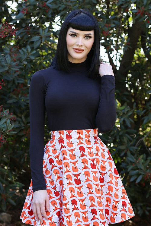 Black Mock Neck High Neck Top