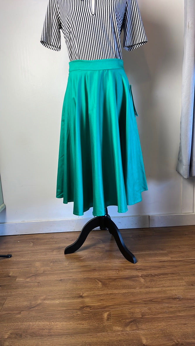 Bettie Page Teal Circle skirt