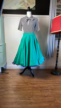 Bettie Page Teal Circle skirt