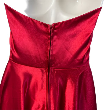 Dixiefried Red Halter Neck Satin Dress