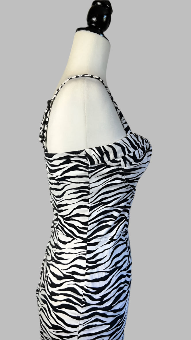 Deadly Dames Zebra wiggle dress RARE FIND 🦄  Pinup Couture