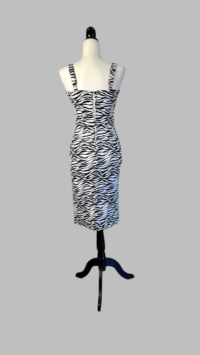 Deadly Dames Zebra wiggle dress RARE FIND 🦄  Pinup Couture