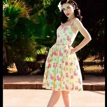 Pinup Couture Yellow Tiki Dress