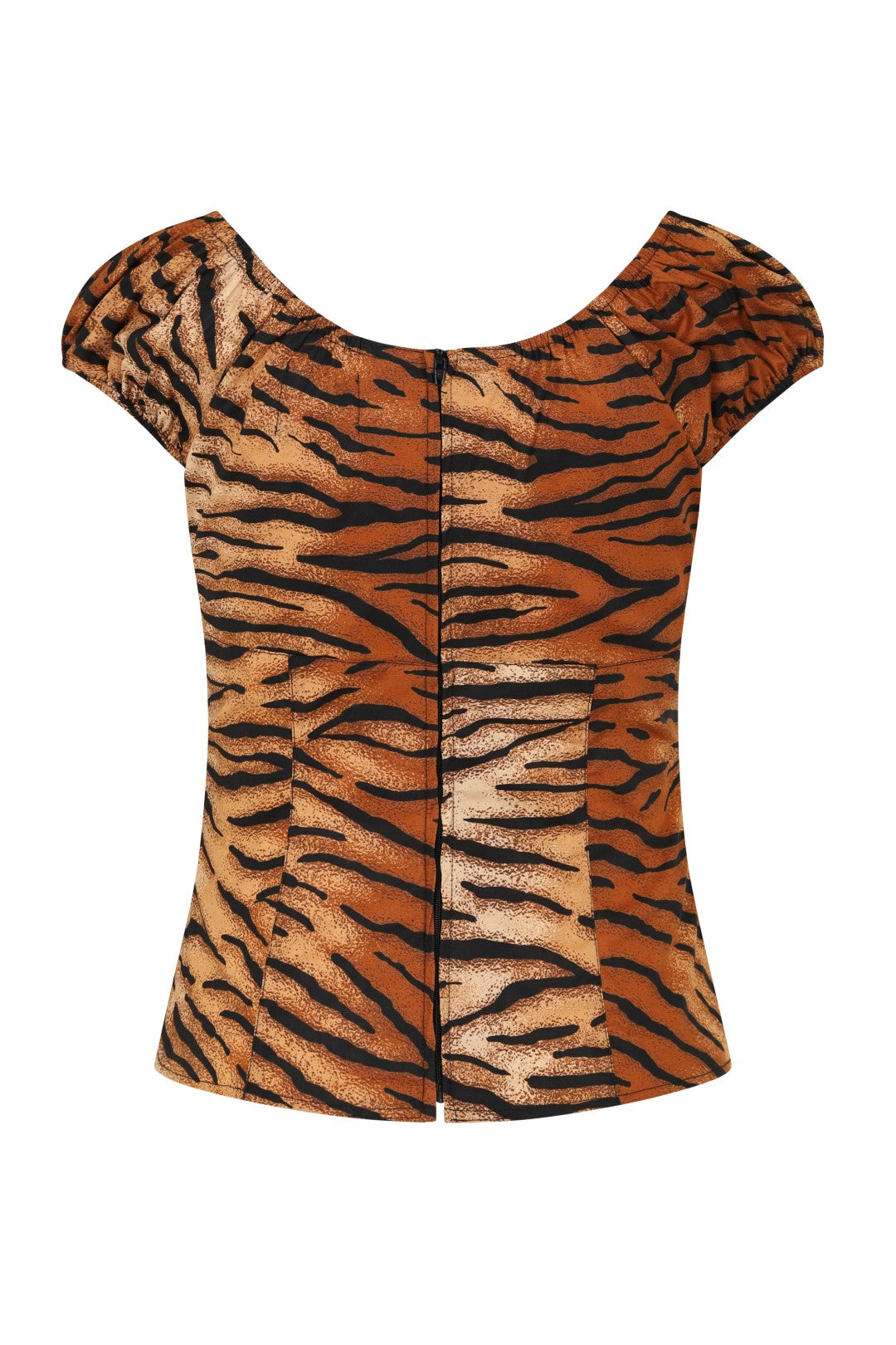Tora Tiger Print Pinup Blouse Top